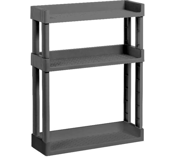 Изображение товара Полка Violet VIKEA навесная, 3-х ярусная, серая 789318