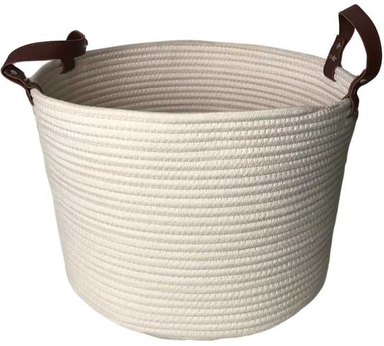 Изображение товара Корзина для хранения Homium с ручками, белый, 36х26 см storage01white