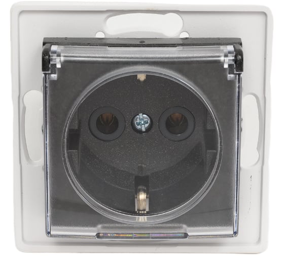 Изображение товара Механизм розетки Aling-conel PRESTIGE с заземлением с крышкой 16A 250V графитовая /арт. / 6033.2