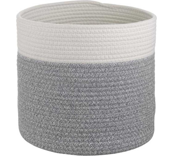 Изображение товара Корзина для хранения Homium серый/белый, 28х28 см storage03greywhite