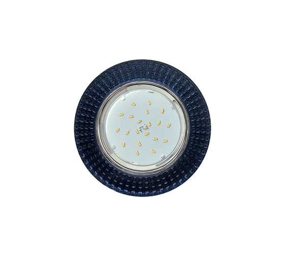 Изображение товара Светильник Ecola Gx53 h4 5319 glass круг с черной мозаикой/фон черный./центр.часть хром 40x123 (к+) FB53RMECB