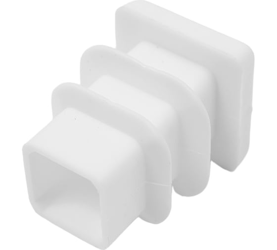Изображение товара Заглушка пластиковая Гидростандарт ТД, ООО для металлической профильной трубы 20x20 белая (10 шт.) 34.222