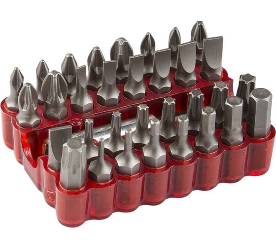 Изображение товара Набор бит Зубр Мастер с магнитным адаптером, хромованадиевая сталь, 33 предмета 26045-H33