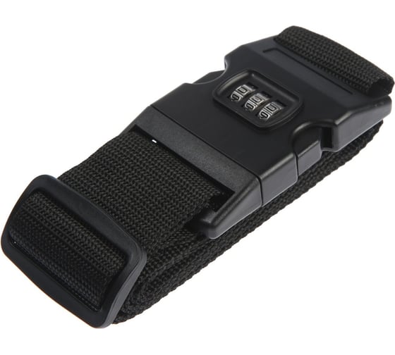 Изображение товара Ремень для чемодана или сумки ТУНДРА с кодовым замком, черный 7524089