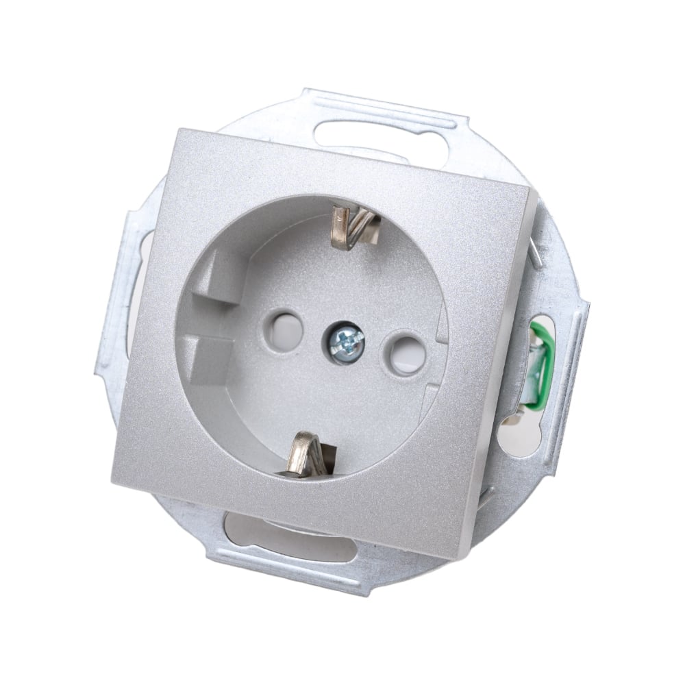 Изображение товара Механизм розетки Aling-conel PRESTIGE с заземлением и шторками 16A 250V