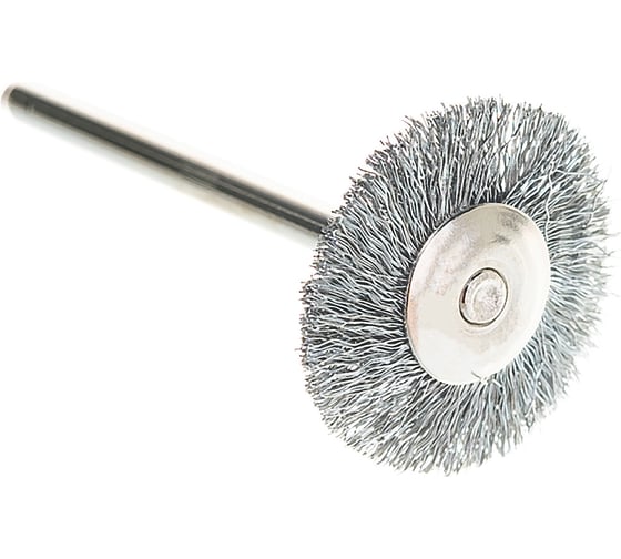 Изображение товара Радиальная щетка Зубр на шпильке из нержавеющей стали d 20x3.2 мм L 42 мм 35931