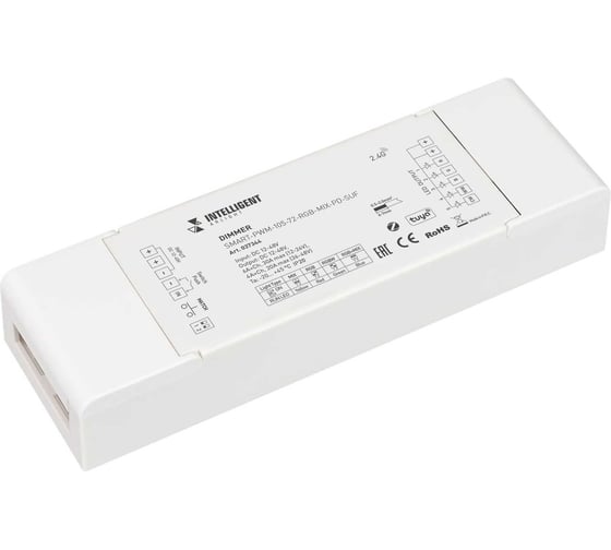 Изображение товара Диммер INTELLIGENT ARLIGHT SMART-PWM-105-72-RGB-MIX-PD-SUF IARL, IP20, пластик 037344