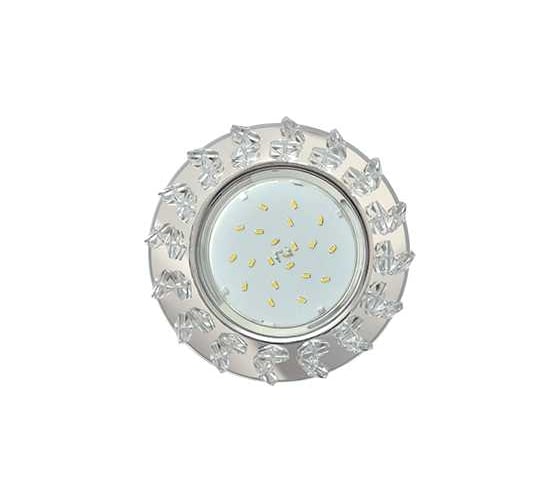 Изображение товара Светильник Ecola Gx53 h4 5361 glass круг с крупными прозр. стразами елочка/фон зерк./центр.часть хром 54x120 (к+) FE53RNECB