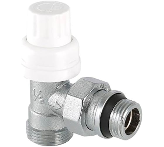 Изображение товара Термостатический клапан для радиаторов Valtec Евроконус угловой с дополнительным уплотнением 1/2" VT.031.NER.04