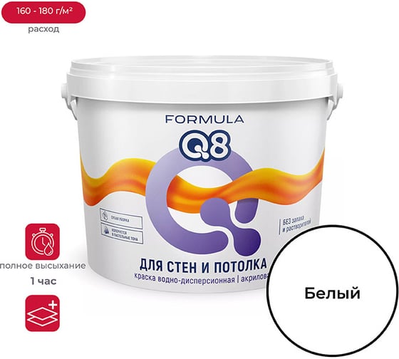Изображение товара Водно-дисперсионная краска Престиж Formula Q8 интерьерная 25 кг 204031