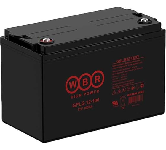 Изображение товара Аккумуляторная батарея гелевая WBR GPLG12-100 12В, 100 Ач УТ-00000376