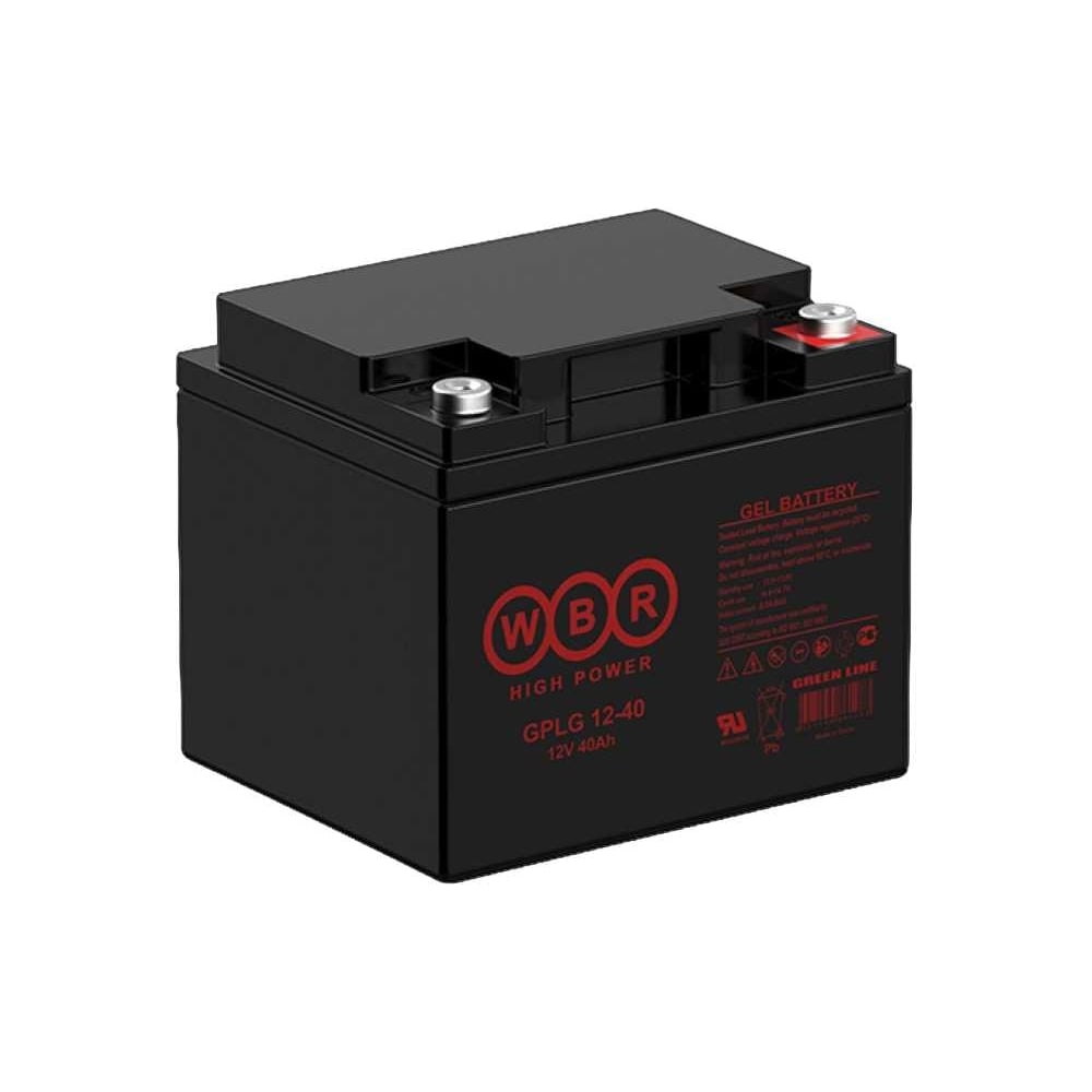 Изображение товара Аккумуляторная батарея гелевая WBR GPLG12-40 12В, 40 Ач УТ-00000369