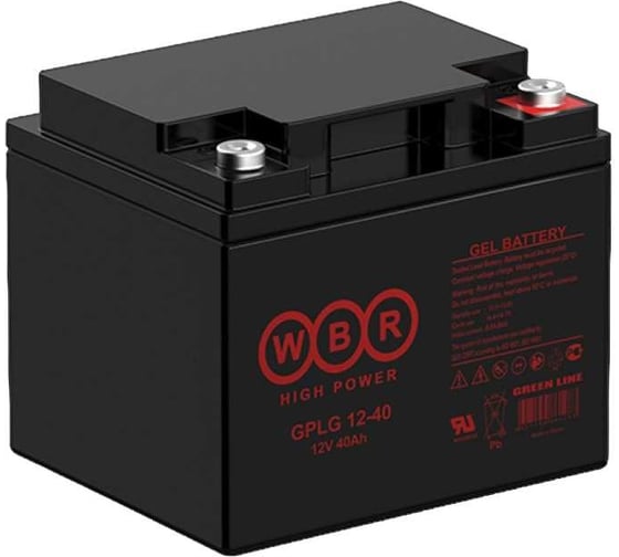 Изображение товара Аккумуляторная батарея гелевая WBR GPLG12-40 12В, 40 Ач УТ-00000369