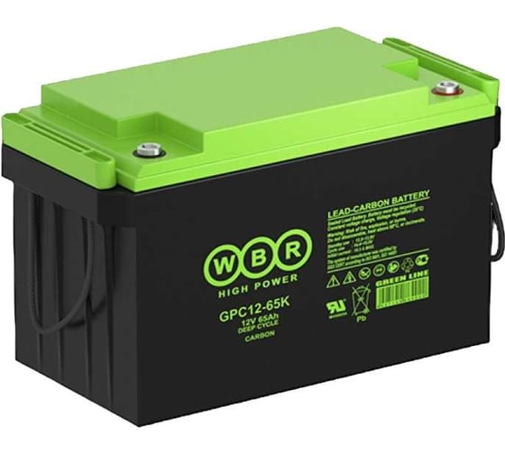 Изображение товара Аккумуляторная батарея карбоновая WBR GPC12-65K 12В, 65 Ач УТ-00000316