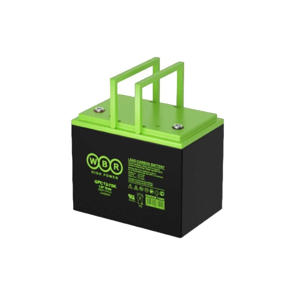 Изображение товара Аккумуляторная батарея карбоновая WBR GPC12-75K 12В 75Ач AGM для техники