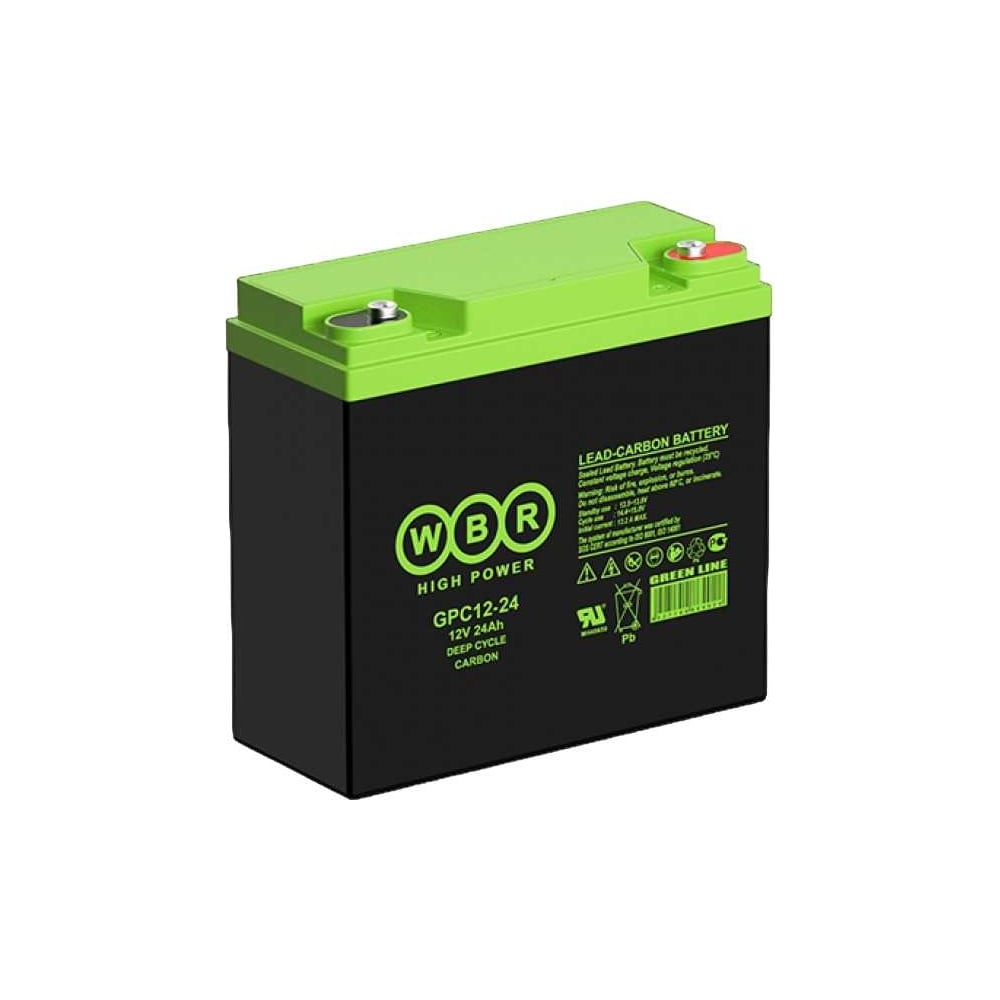 Изображение товара Аккумуляторная батарея карбоновая WBR GPC12-24 12В 24 Ач AGM