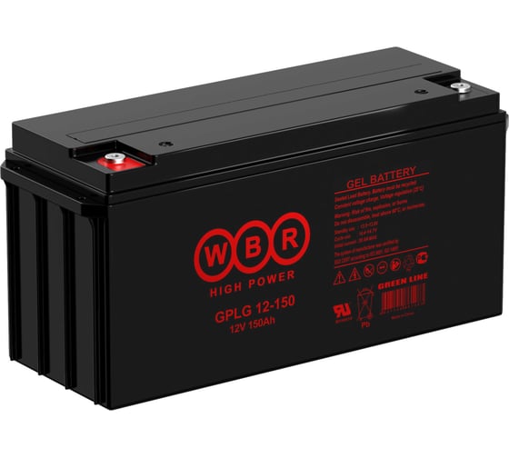 Изображение товара Аккумуляторная батарея гелевая WBR GPLG12-150 12В, 150 Ач УТ-00000378
