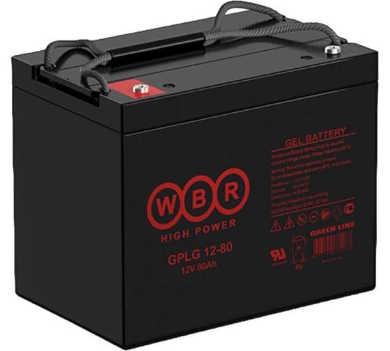 Изображение товара Аккумуляторная батарея гелевая WBR GPLG12-80 12В, 80 Ач УТ-00000374