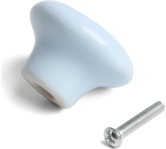 Изображение товара Ручка-кнопка ТУНДРА Ceramics 002, керамическая, голубая 2772155