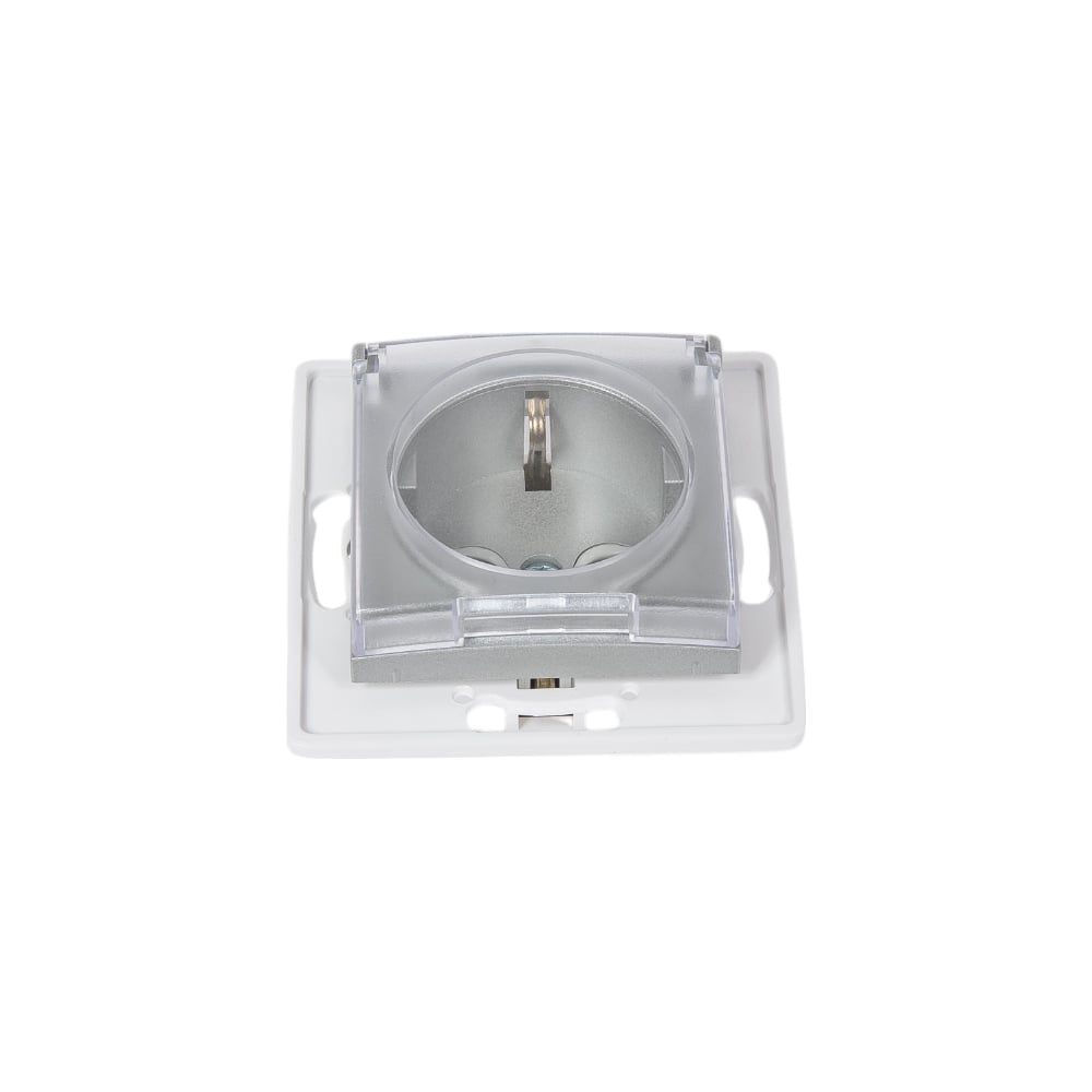 Изображение товара Механизм розетки Aling-conel PRESTIGE с заземлением серебристый 16A 250V