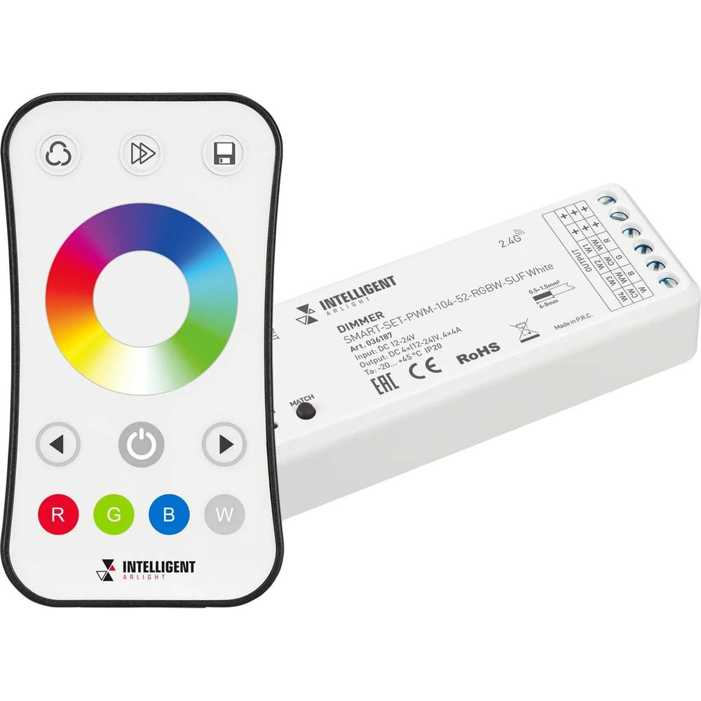 Изображение товара Диммер INTELLIGENT ARLIGHT SMART-SET-PWM-104-52-RGBW-SUF White 036187
