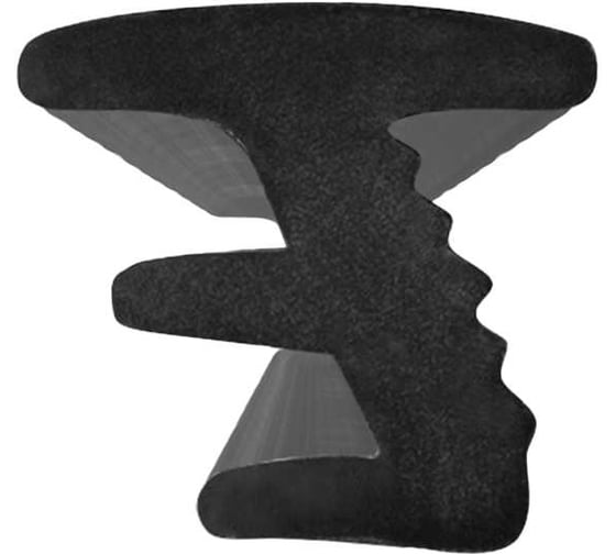 Изображение товара Держатель для стекла в пазу 6 черный, 2 метра Dogus Kalip 2.3.006.06.01x2