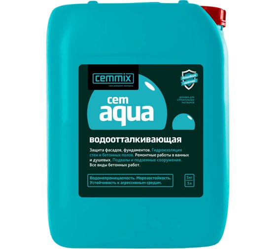 Изображение товара Водоотталкивающая добавка CEMMIX CEMAQUA 5 л 1/128 206772