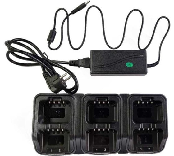 Изображение товара Шестипозиционное зарядное устройство для раций FC-8500 PRO и Ястреб СР-450 New Freecom ( CA-610) ca-610 01124