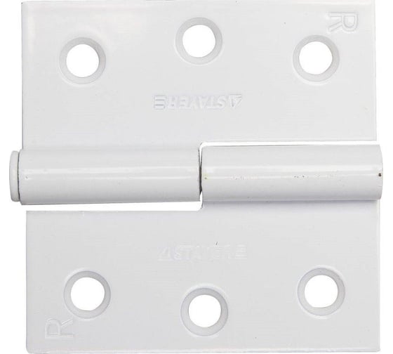 Изображение товара Дверная разъемная петля STAYER Master цвет белый правая 75 мм 37613-75-2R