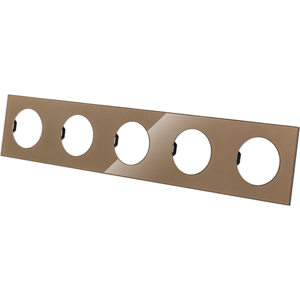 Изображение товара Рамка для электропроводки TDM ELECTRIC пятипостовая бронза стекло серия Байкал