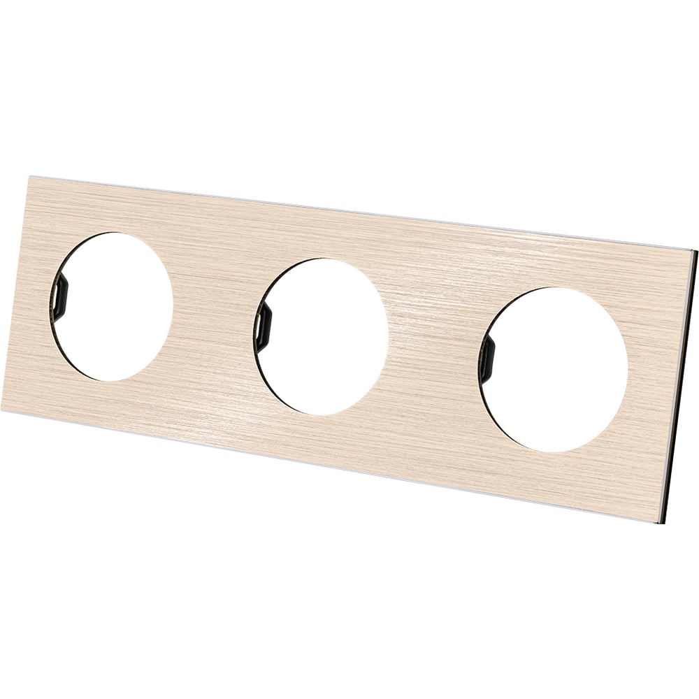 Изображение товара Тройная рамка TDM ELECTRIC шампань алюминий, серия Байкал, IP20, 3 поста