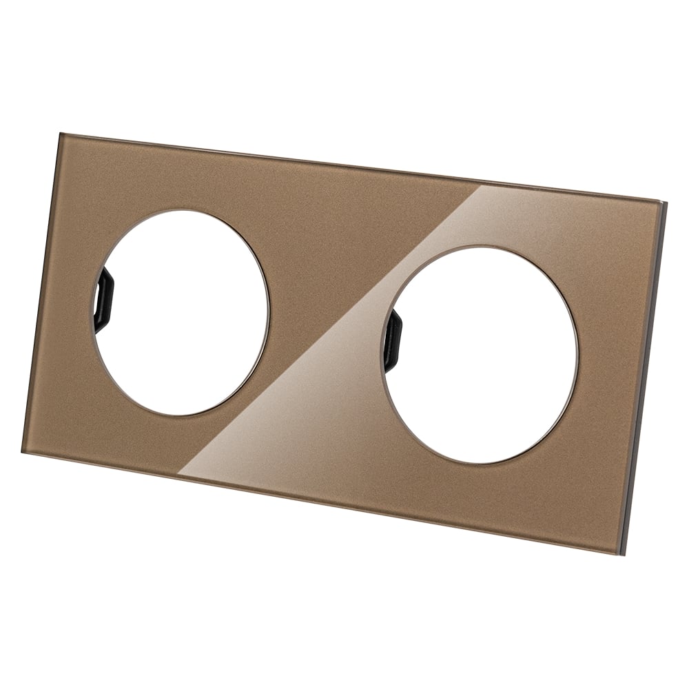 Изображение товара Двойная рамка TDM ELECTRIC бронза стекло модель SQ1819-0403