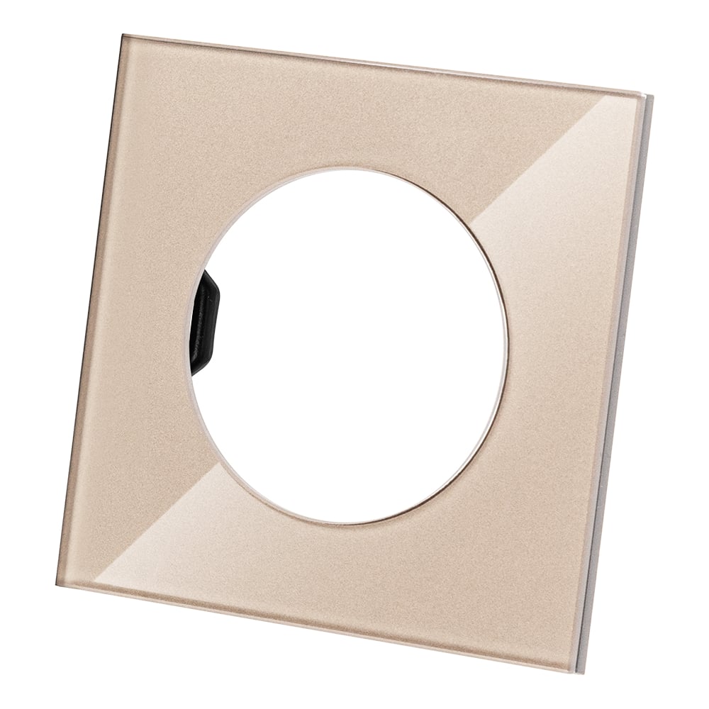 Изображение товара Одиночная рамка TDM ELECTRIC шампань, стекло, "байкал" SQ1819-0502