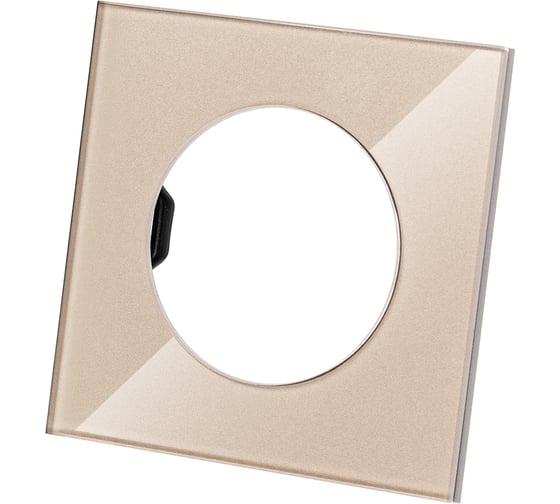 Изображение товара Одиночная рамка TDM ELECTRIC шампань, стекло, "байкал" SQ1819-0502