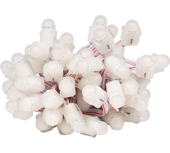 Изображение товара Светодиодный пиксель MAKSILED 50 шт./гирлянда, 9 мм, 1smd диод 2835, 12 В, 0.15 Вт, ip67, желтый, ML-1PIX-SMD-Y