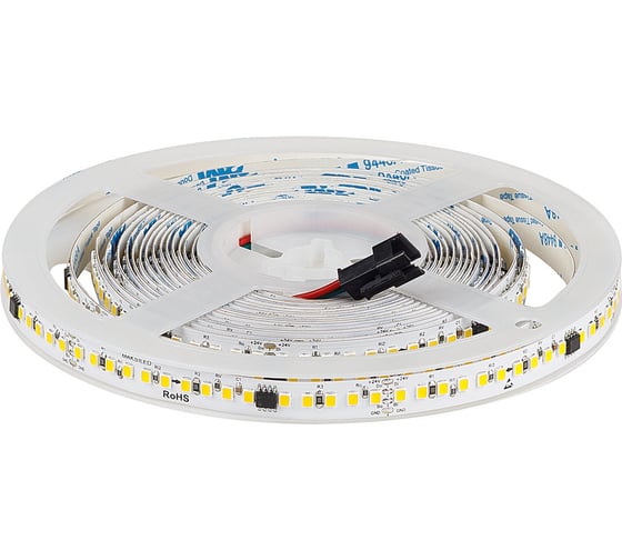 Изображение товара Светодиодная лента MAKSILED 5 м, 24 В, 18 Вт/м, 180 д/м, ip20, 1920 лм/м, 4000k, 10 мм, ML-R180-2835DG-SPI-NW-S(16703)