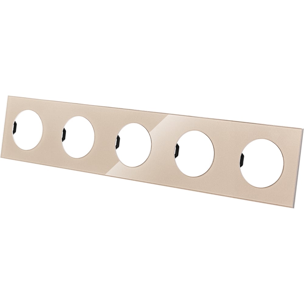 Изображение товара Пятипостовая рамка TDM ELECTRIC постовая шампань, стекло, "байкал" SQ1819-0506