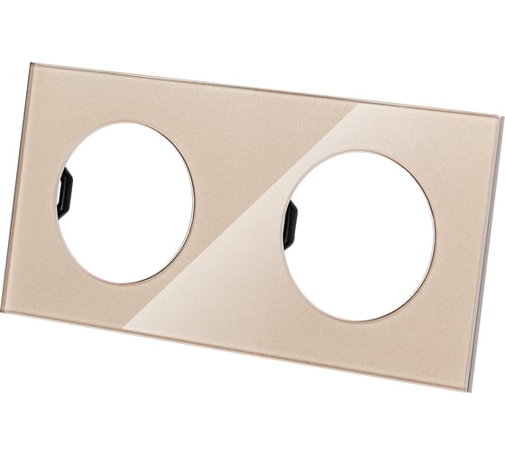 Изображение товара Двойная рамка TDM ELECTRIC постовая шампань, стекло, "байкал" SQ1819-0503