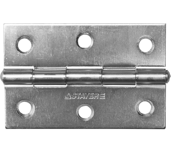 Изображение товара Универсальная дверная петля STAYER Master цвет белый цинк 75 мм 37611-75-1