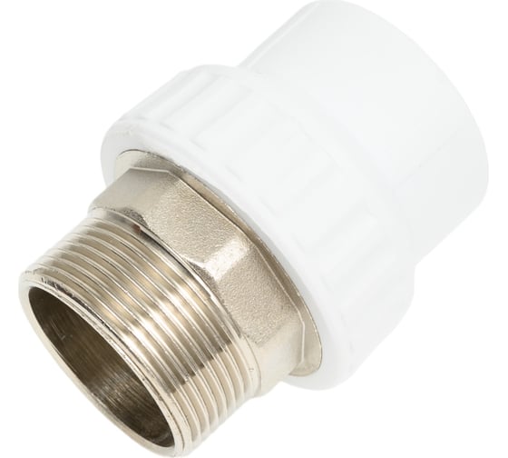 Изображение товара Переходная муфта Valfex с наружной резьбой 40x1 1/2" под ключ (24/6) белая 10135240