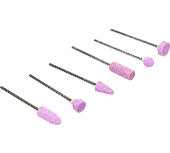 Изображение товара Набор шлифовальных абразивных насадок STAYER с оправкой оксид алюминия 6 шт. 29920-H6