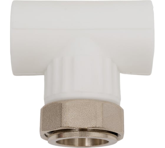 Изображение товара Тройник комбинированный с накидной гайкой Valfex 25x1"х25 (60/15) белый 10140125