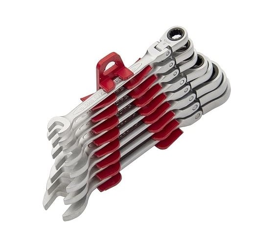 Изображение товара Набор удлиненных ключей с трещоткой и шарниром IZELTAS 12 предметов 14006050030