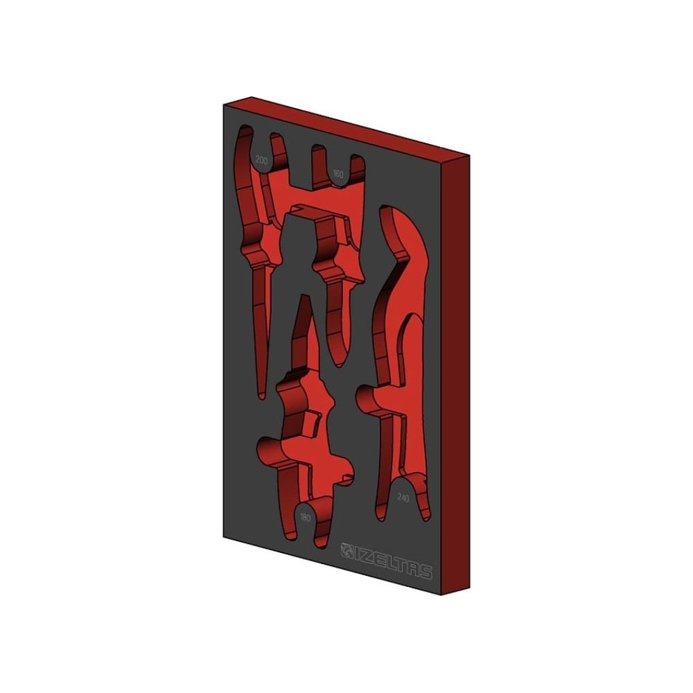 Изображение товара Ложемент для шарнирно-губцевого инструмента IZELTAS 4 предмета