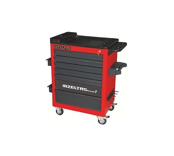 Изображение товара Тележка IZELTAS GARAGE 7 ящиков, красный/серый 8242321007