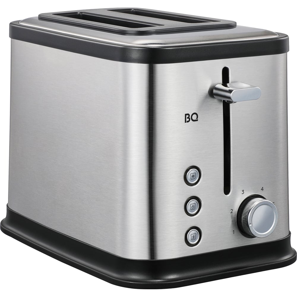 Изображение товара Тостер BQ t1005 черный-стальной с функцией подогрева
