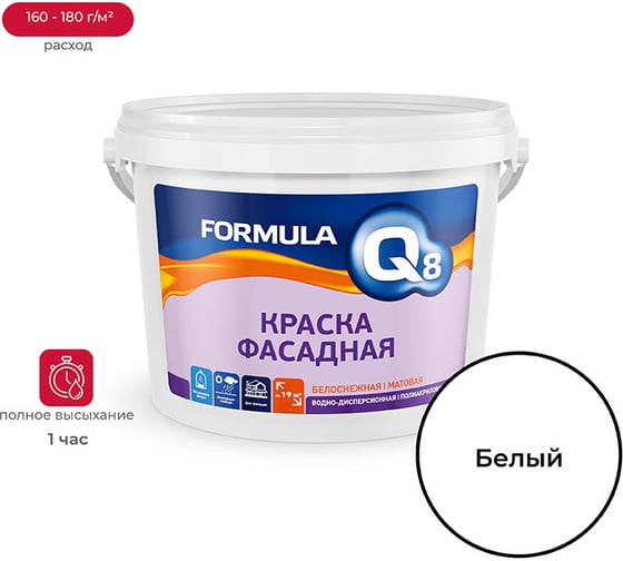 Изображение товара Водно-дисперсионная краска Престиж Formula Q8 фасадная 13 кг 50110