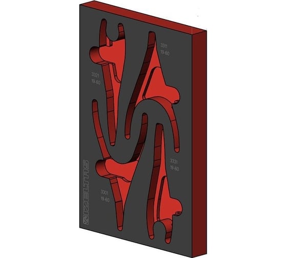 Изображение товара Пустой ложемент для съемников топорных колец IZELTAS 19-60 4 предмета 2955905602