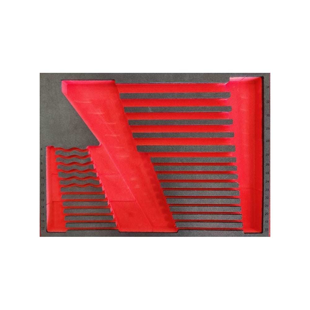 Изображение товара Пустой ложемент IZELTAS для комбинированных ключей на 27 предметов