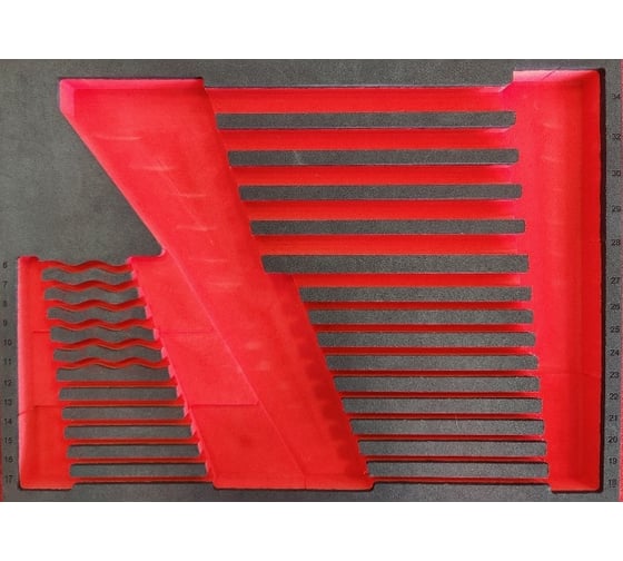 Изображение товара Пустой ложемент IZELTAS для комбинированных ключей, на 27 предметов 2955905920